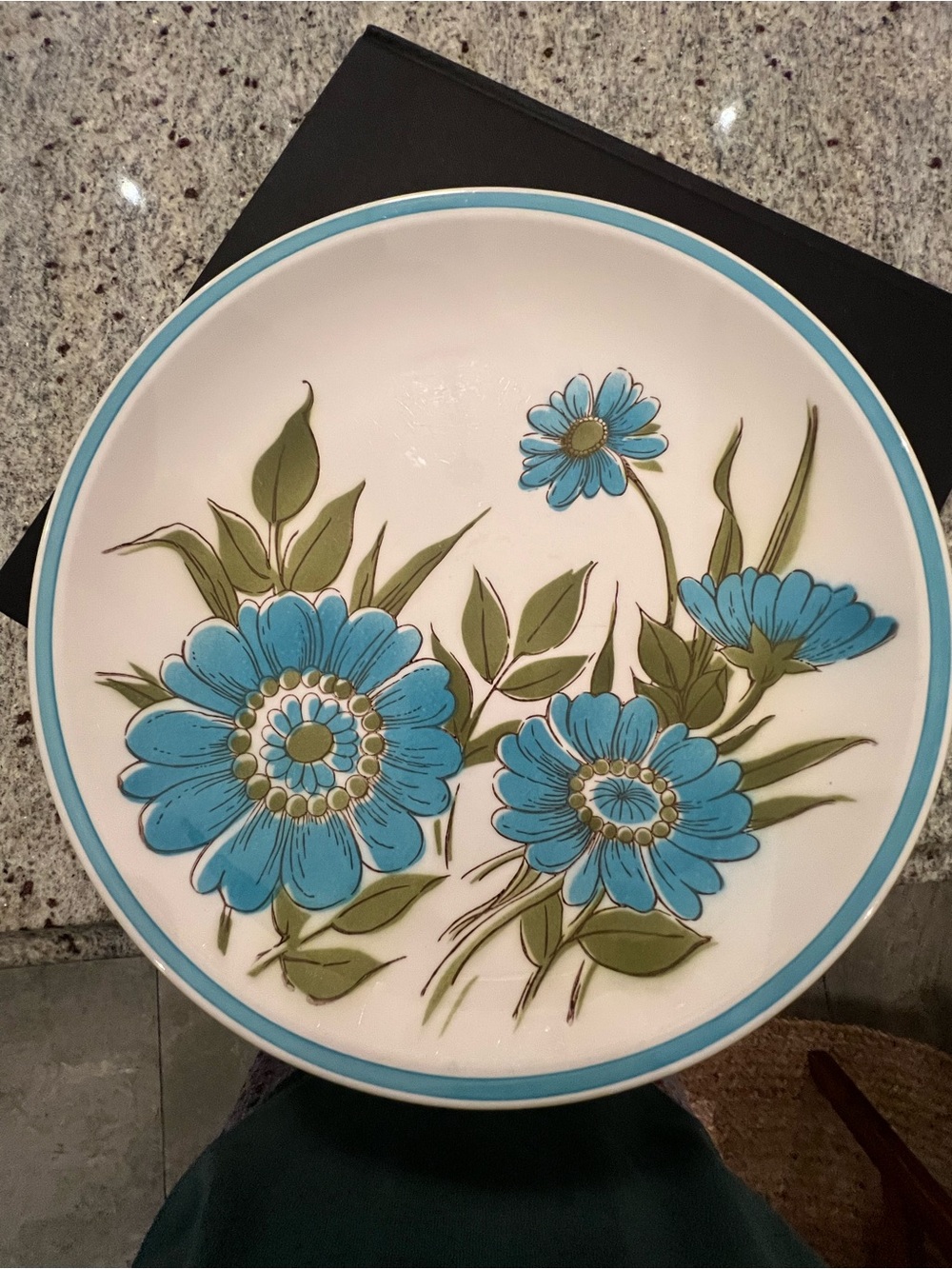 Vintage Mikasa Cera-Stone Blue Song ceramic plates- set of 2 - Picture 5 of 5
